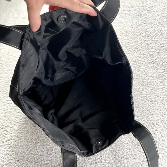 True Religion Black Canvas Tote Logo Bag Lightweight - Picture 5 of 10